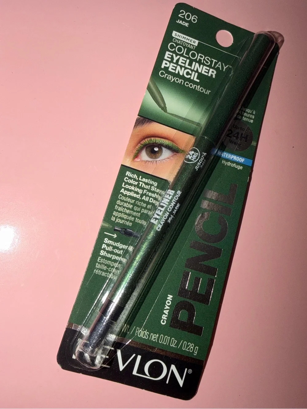 Green Precision Eyeliner Pencil long lasting pull out sharpener - jade - revlon